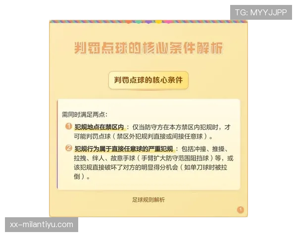 点球判罚的关键条件与常见误区解析
